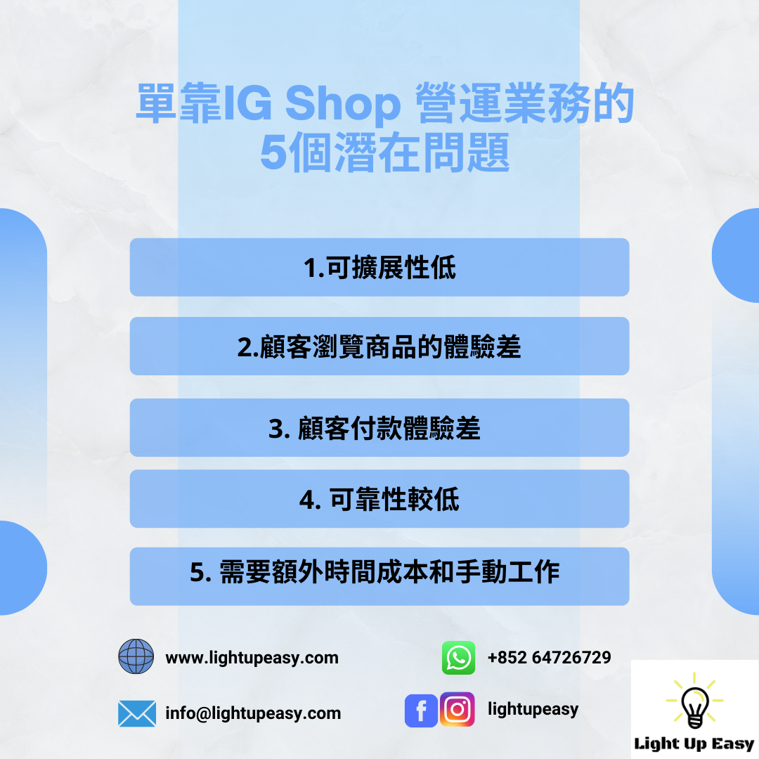 5個單靠IG Shop經營業務的潛在問題及使用WordPress構建網站作為解決方法